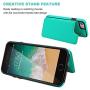 OT ONETOP iPhone 8 Wallet Case with Card Holder, iPhone 7 Case iPhone SE(2020) Wallet Premium PU Leather Kickstand Card Slots,Double Magnetic Clasp and Durable Shockproof Cover 4.7 Inch(Green)