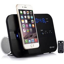 dpnao 5 in 1 iPhone Charger Dock Station with Alarm Clock FM Radio