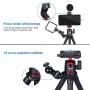 Phone Tripod,Portable Flexible Camera Tripod Stand,3 in 1 Mini Tripod with Wireless Remote and GoPro Adapter,Universal Phone Holder Compatible with iPhone, Android,DSLR,Sports Camera GoPro