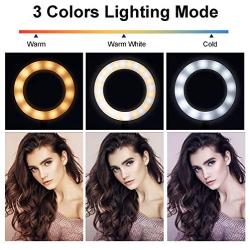 Selfie Ring Light with Flexible Cell Phone Holder Lazy Bracket Desk Lamp LED Light, Mini Led Camera Ringlight for YouTube Video/Photography Compatible with iPhone Xs Max XR Android