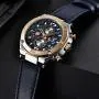 BENYAR Men Watch Quartz Chronograph Date 3ATM Waterproof Watches Business Sport Design Leather Strap Wrist Watch for Men Father BENYAR Men Watch Quartz Chronograph Date 3ATM Waterproof Watches Business Sport Design Leather Strap Wrist Watch for Men Father