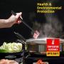 Lourmet Chopsticks Reusable - 10 Pairs Fiberglass Dishwasher Safe - Easy to Use Korean Japanese Chinese Chop Sticks - 9 1/2 inch - BLACK