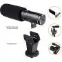 Smartphone Microphone, Camera Microphone with Aluminum Body, Video Microphone with Real-time Monitoring, Furry Windscreen, for Canon, Sony, Nikon, DSLR Camera/DV (Not for Canon T5i,T6)