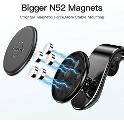 Magnetic Car Phone Mount-FLOVEME Upgraded L Type Clip Air Vent Cell Phone Holder-for Car N52 Magnet 360 Degree GPS Holder Mount for iPhone 11 Pro Max XR XS X 8 7 Plus Samsung Galaxy Note 10 S9 S8
