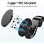 Magnetic Car Phone Mount-FLOVEME Upgraded L Type Clip Air Vent Cell Phone Holder-for Car N52 Magnet 360 Degree GPS Holder Mount for iPhone 11 Pro Max XR XS X 8 7 Plus Samsung Galaxy Note 10 S9 S8
