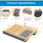 Lap Desk - Fits up to 17 inches Laptop Desk, Built in Mouse Pad & Wrist Pad for Notebook, MacBook, Tablet, Laptop Stand with Tablet, Pen & Phone Holder (Wood Grain)