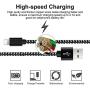 CUGUNU Nylon Braided Cable Compatible with iPhone Charger, 5 Pack[3/3/6/6/10FT] MFi Certified USB Lightning Cable Charging Cord for iPhone X/Max/11/8/7/6/6S/5/5S/SE/Plus/iPad - Black White