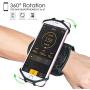 Wristband Phone Holder,HCcolo 360°Rotatable Universal Sports Wristband for iPhone X/8 Plus/8/7/6s,Galaxy S9 Plus/S9/S8 & Other 4”-6.5”Smartphone,Running Armband for Hiking Biking Walking (Wrist)