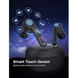 True Wireless Earbuds, Mpow MS1 in-Ear Bluetooth Earphones, Immersive Sound w/Bass, IPX7 Sweatproof, Touch Control, 25 Hrs w/Charging Case/Mics, TWS Headphones for All Bluetooth Devices