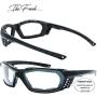 Motorcycle Riding Glasses Padded Frame Lens Block 100% UVB for Outdoor Activity Sport