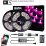 Miheal LED Light Strip, Wifi Wireless Smart Phone Controlled Strip Light Kit 65.6ft 5050 RGB 600LEDs Lights with DC12V UL Rope Light,Working with Android and IOS System,IFTTT, Google Assistant