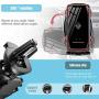 Wirelsss Car Charger,QI Fast Charging Air Vent Holder Auto-Clamping Smart Sensor Phone Holder for Car Compatible with iPhone 11/11 Pro/11 Pro Max/Xs/XR/X/8/8+,Samsung S10/S10+/S9/S9+(Red)