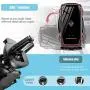 Wirelsss Car Charger,QI Fast Charging Air Vent Holder Auto-Clamping Smart Sensor Phone Holder for Car Compatible with iPhone 11/11 Pro/11 Pro Max/Xs/XR/X/8/8+,Samsung S10/S10+/S9/S9+(Red)