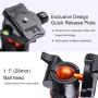 K&F Concept TM2515T1 Professional 67 inch Camera Tripod Horizontal Aluminium Tripods Portable Monopod with 360 Degree Ball Head Quick Release Plate for Canon Nikon Sony DSLR Cameras