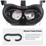 AMVR Facial Interface Bracket & PU Leather Foam Face Cover Pad Replacement & Anti-Leakage Nose Pad & Protective Lens Cover Comfort Set for Valve Index Headset
