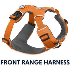 RUFFWEAR 3050-815S Front Range, Everyday No Pull Dog Harness with Front Clip, Trail Running, Walking, Hiking, All-Day Wear, Campfire Orange, Small