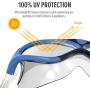 OutdoorMaster Swim Mask - Wide View One-Piece Swimming Goggles Super Leakproof Design, 100% UV Protection, Anti-Fog Coating & Free Protective Case Men, Women & Youth