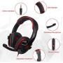 SADES Gaming Headset Stereo Headphone with Microphone for Laptop PC Mac PS4 Phones Xbox Ones/X Controller Nintendo Switch Games-SA708GT (Red Black)