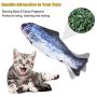 Senneny Electric Moving Fish Cat Toy, Realistic Plush Simulation Electric Wagging Fish Cat Toy Catnip Kicker Toys, Funny Interactive Pets Pillow Chew Bite Kick Supplies for Cat Kitten Kitty (Salmon)