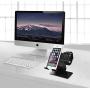 Desktop Cell Phone Stand, ZVEproof Aluminum Phone Dock Cradle Tablet Stand Holder, for Switch, iWatch, iPad, E-Reader, Mobile Phone, Android Smartphone, iPhone 11 Xs Max Xr X, Accessories Desk - Black