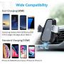 DesertWest Wireless Car Charger Phone Mount, Auto-Clamp Fast Charger Qi-Certified Cell Phone Air Vent Holder for QI Smartphones (+QC 3.0 Charger Adapter) (Black)