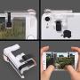 Leoie 1 Pair Left+Right Gaming Triggers Smart Phones Game Fire Button Controller for PUBG Transparent