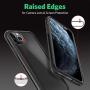 Mkeke Compatible with iPhone 11 Pro Max Case, Clear iPhone 11 Pro Max Cover Shock Absorption Phone Cases 6.5 inch-Blck