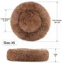 NOYAL Donut Dog Cat Bed, Soft Plush Pet Cushion, Anti-Slip Machine Washable Self-Warming Pet Bed - Improved Sleep for Cats Small Medium Dogs (Multiple Sizes)