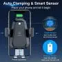 VANMASS 10W Fast Wireless Car Charger Mount, Auto Clamping, Qi Thermostasis Charging, QC 3.0 Car Charger Supplied, Ideal for iPhone 11/11 Pro/XR/XS/X/8, Samsung S20/Note 10/S10/S9/S8/S7【Black】 VANMASS 10W Fast Wireless Car Charger Mount, Auto Clamping, Qi Thermostasis Charging, QC 3.0 Car Charger Supplied, Ideal for iPhone 11/11 Pro/XR/XS/X/8, Samsung S20/Note 10/S10/S9/S8/S7【Black】