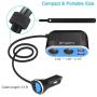 Quick Charge 3.0 Car Charger, AUOPLUS 96W 2 Socket Cigarette Lighter Power Adapter 12V/24V DC Outlet Splitter 5.4A Dual USB Ports for iPhone Android Samsung GPS Dash Cam