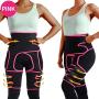 JISON21 3-in-1 High Waist Trainer Thigh Trimmer Body Belts Hip Enhancer Shapewear Thigh Trimmers for Women, Men