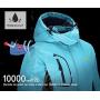 Wantdo Womens Mountain Waterproof Ski Jacket Windproof Rain Jacket Winter Warm Snow Coat