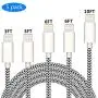 Sharllen iPhone Charger Cable Data Line iPhone Charging Cord 3FT/6FT/10FT Nylon Braided iPhone Charger USB Fast Charging&Syncing Cable Compatible iPhone 11/XS/Max/XR/X/8P/8/7/7P/6/iPad 5 Pack White Sharllen iPhone Charger Cable Data Line iPhone Charging Cord 3FT/6FT/10FT Nylon Braided iPhone Charger USB Fast Charging&Syncing Cable Compatible iPhone 11/XS/Max/XR/X/8P/8/7/7P/6/iPad 5 Pack White