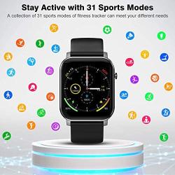 KOSPET Smart Watch for Men, 1.4" Fitness Tracker with 31 Sports Modes, Smartwatch with Heart Rate, Sleep Monitor and Step Tracker, 60 Days Standby Activity Tracker, Compatible with iOS Android, Black