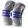 Knee Brace Compression Sleeve, Elastic Knee Wraps Patella Stabilizer with Silicone Gel Spring Support, Hinged Kneepads Protector for Meniscus Tear Arthritis Running Men Women 2 Pack(Large)