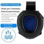 Professional Led Light Gaming Headphones for Computer PS4 Adjustable Bass Stereo PC Gamer Over Ear Wired Headset with Mic Gifts Suitable for Mobile Phones and Computers (Color : BlackRed with Light)