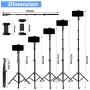 UBeesize 54-inch Selfie Stick Tripod, Detachable and Extendable Phone Tripod for Cell Phone, Compatible with iPhone and Android Phone, Includes Wireless Remote, Cell Phone Holder and Gopro Adapter