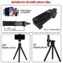 Naohiro Phone Tripod, Portable and Flexible Phone Tripod Stand with Wireless Remote and Phone Holder, Tripod for iPhone/Android Smartphone/Camera/Sports Camera