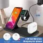 Wireless Charger,4 in 1 Wireless Charging Station Compatible for iPhone SE 2020/11/11 Pro Max/XR/XS Max/Xs/X,Wireless Charger Stand for iWatch 5/Airpods Pro,for Samsung S20/S10(No AC Adapter)