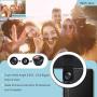 GLOUE Selfie Light Ring Led Circle Clip-on Selfie Fill Light with 36 Led Bubbles USB Rechargeable Portable for for iPhone, Smart Phones, Pads, Makeup Mirrors(Black, 1 Pack)