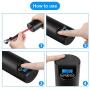 YTA Portable air Compressor,150 PSI Electric Auto Pump for Car Motorcycle Bike with Digital LCD 150 PSI for Car, Truck, Bicycle USB Rechargeable, Easy to Read W/Digital Pressure