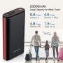 SmilePowo PD 18W,Power Bank Portable Charger 20000mAh Fast Phone Charging External Cell Phone Battery Pack with LCD Digital Display, 4 USB Ports High-Speed Charging for iPhone, iPad, Samsung, Android