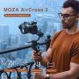 MOZA AirCross 2 3 Axis Handheld Gimbal for Mirrorless Camera up to 3.2kg/7lb Parameter Easy Setup Auto-Tuning 12hrs Runtime 18W Fast Charge, W Phone Holder