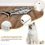 Beewarm Electric Flopping Cat Kicker Fish Toy, Realistic Flopping Fish, Wiggle Fish Catnip Toys, Motion Kitten Toy, Plush Interactive Cat Toys, Fun Toy for Cat Exercise