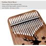 Kalimba Thumb Piano 17 Keys, Topnaca Finger Piano Mbira with Study Instruction, Tune Hammer and EVA Piano bag, Acacia wood, Portable Kalimba Christmas Gift for Kids Adult Beginners (Burlywood)