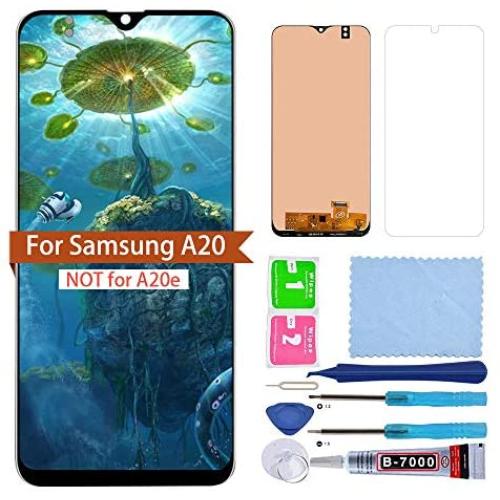 XR MARKET LCD Display Screen Replacement Compatible Samsung Galaxy A20 2019, Touch Digitizer Assembly Part for SM-A205F/DS A205FN/DS A205U A205W with Tools (Black)