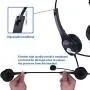 Callez 2.5mm Cordless Phone Headset Dual, Telephone Hands-Free Headset With N/C Mic For DECT AT&T ML17929 Panasonic KX-TCA430 KX-TS880 KX-T7630 KX-T7633 Cisco Vtech RCA Call Center Home Office(C402D1)