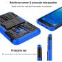 RioGree Phone Case for Samsung Galaxy J2 / Core / J2 Dash /J2 Pure Case, Heavy Duty Cell Phone Shockproof with Kickstand Cover Skin TPU, Blue