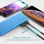 BONAI Portable Charger, USB Power Bank 10,000mAh External Battery Pack and Flashlight Compatible iPhone X 8 6 7 Plus 6s 8 iPad Samsung Galaxy S8 S7 Note 8 Phone Smartphones Tablet - Blue