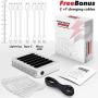 Poweroni USB Charging Station Dock - 6-Port - Fast Charge Docking Station for Multiple Devices - Multi Device Charger Organizer - Compatible with Apple iPad iPhone and Android Cell Phone and Tablet